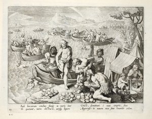 Indians Diving for Pearls, Plate 93, Illustration from 